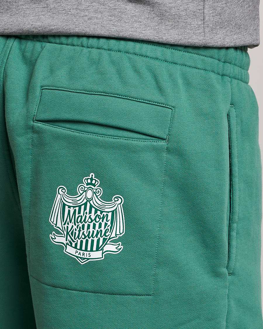 Maison Kitsuné Crest Jog Shorts Tropical Green at CareOfCarl.com