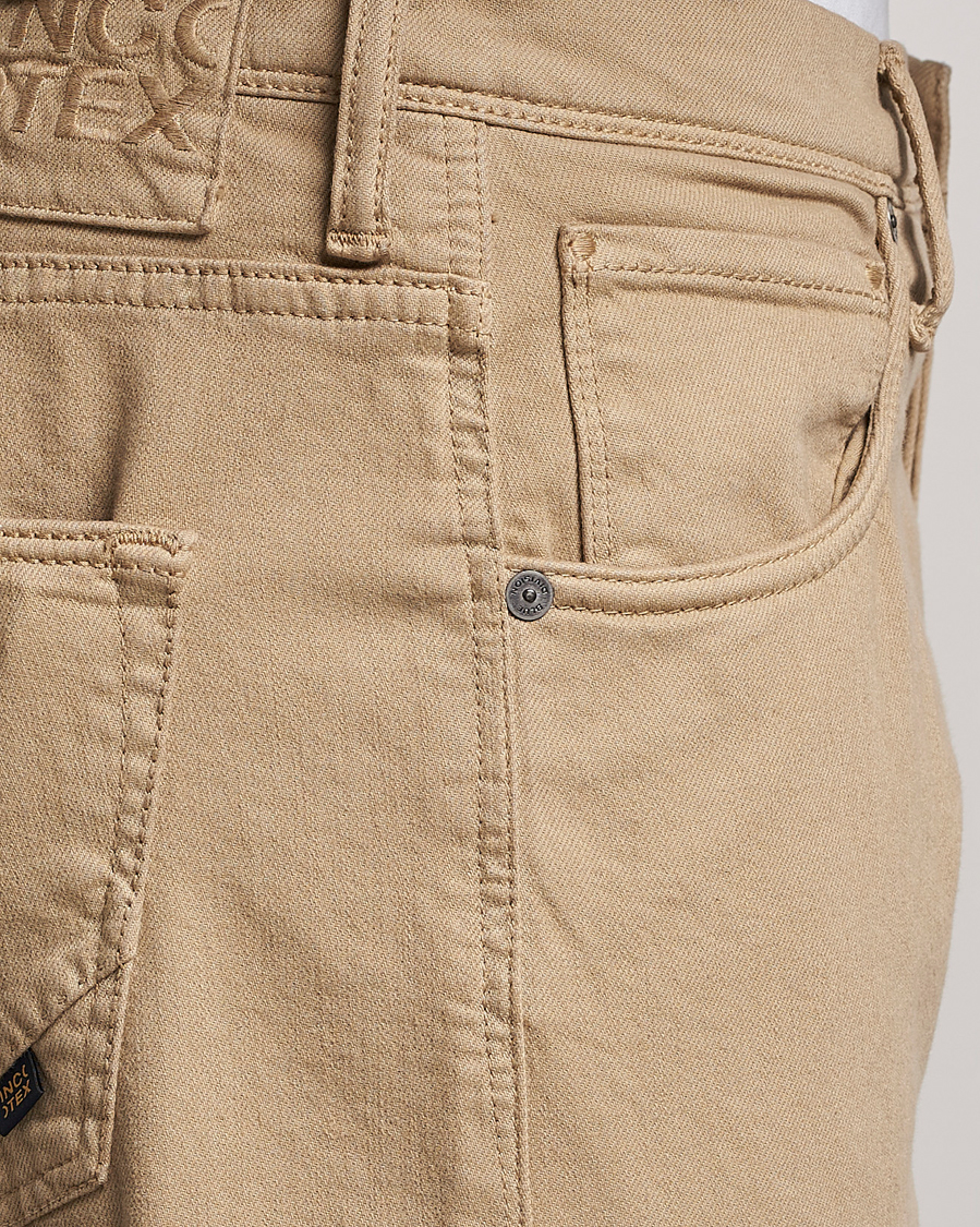 Beige Pants Stretch 5-Pocket at Cotton Incotex