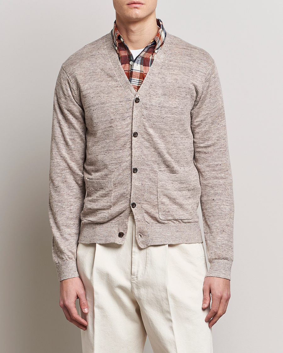 Linen top cardigan mens