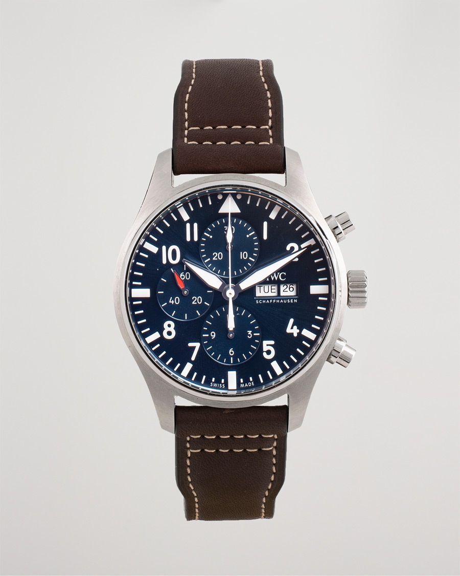 IWC Pre Owned Le Petit Prince Chronograph IW377714 Steel Blue at CareOfCarl