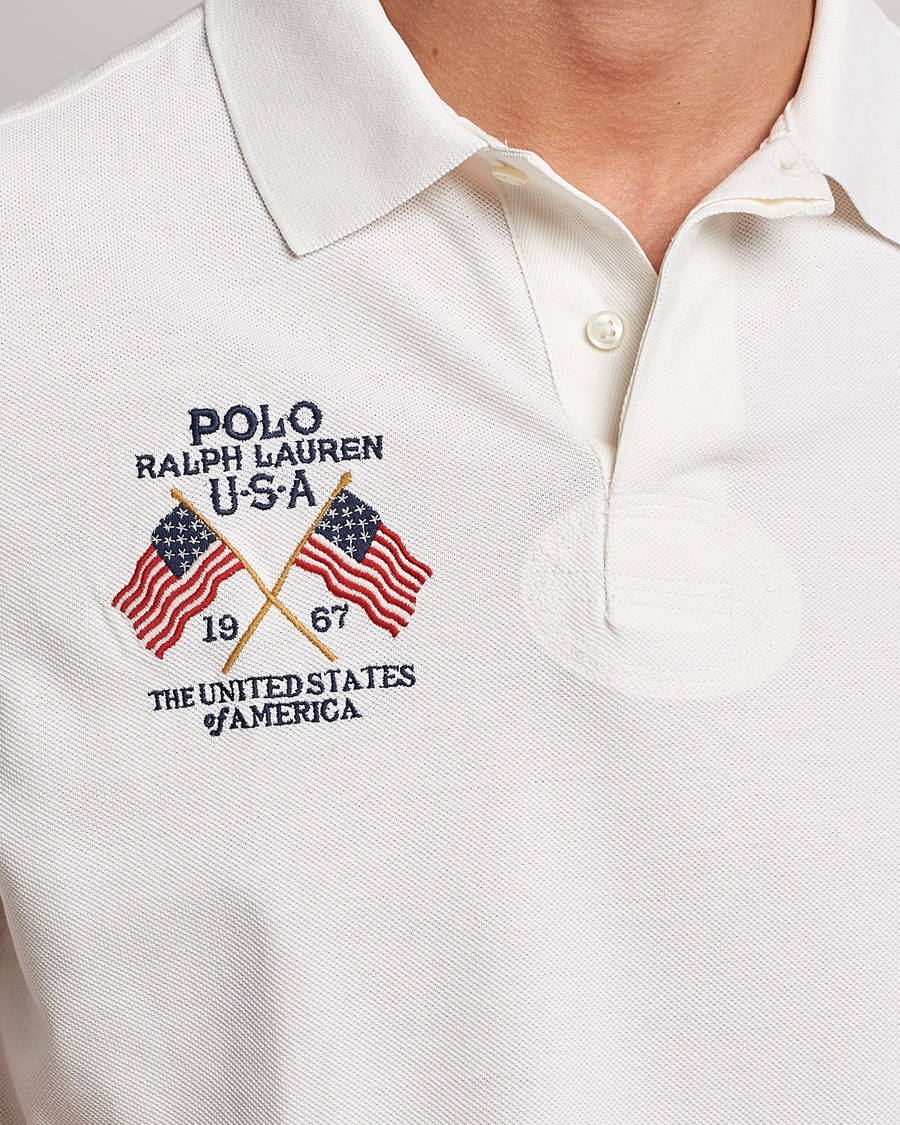 Polo Ralph Lauren Classic Fit Flag Polo Nevis White at CareOfCarl