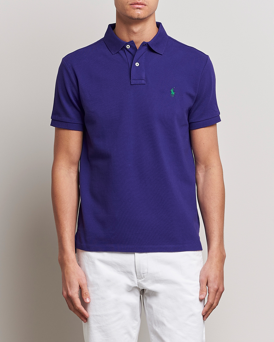 Cotton Pique Polo Shirt in White - Ralph Lauren Purple Label