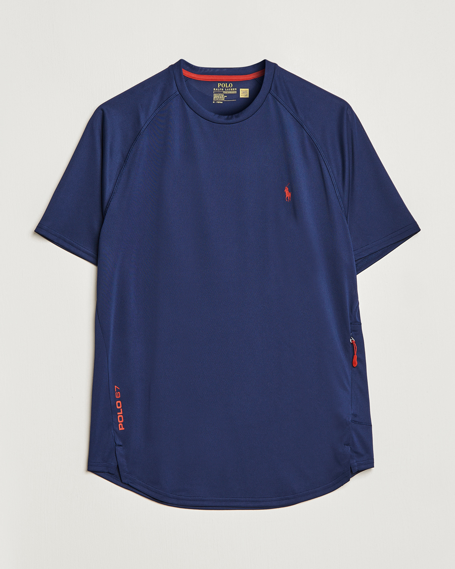 Polo Ralph Lauren Performance Jersey Crew Neck T Shirt Newport Navy at Care