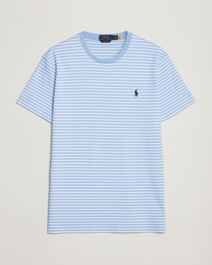 Blue and white striped discount ralph lauren t shirt