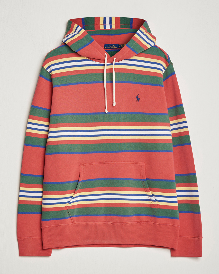 Ralph high quality Lauren Men Stripped Fleeced Hoodie