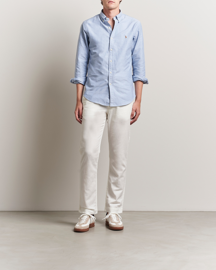 Men | Trousers | Polo Ralph Lauren | Bedford Cotton/Linen Straight Fit Pants White