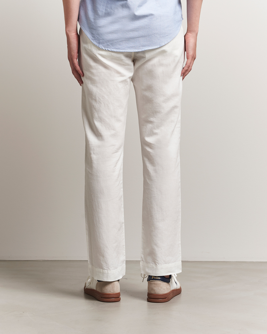 Men | Trousers | Polo Ralph Lauren | Bedford Cotton/Linen Straight Fit Pants White