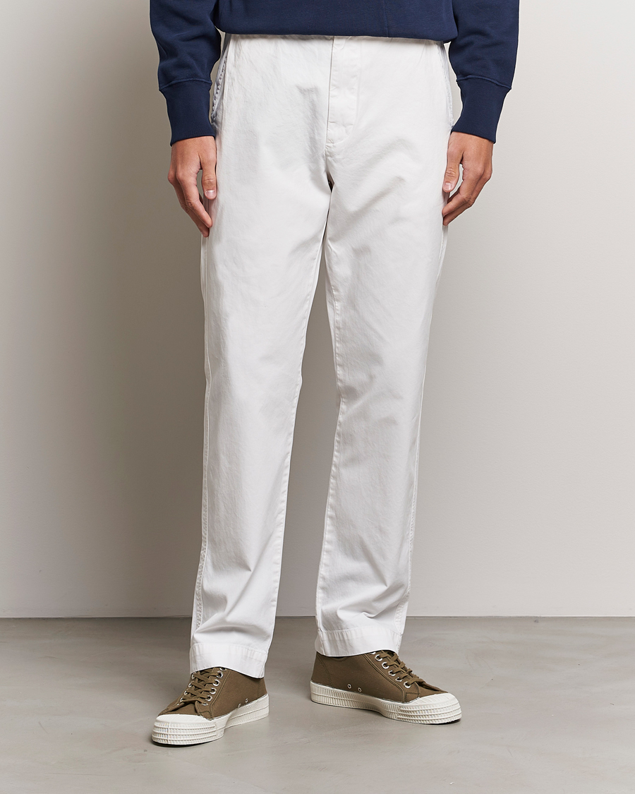 Men's white twill clearance pants