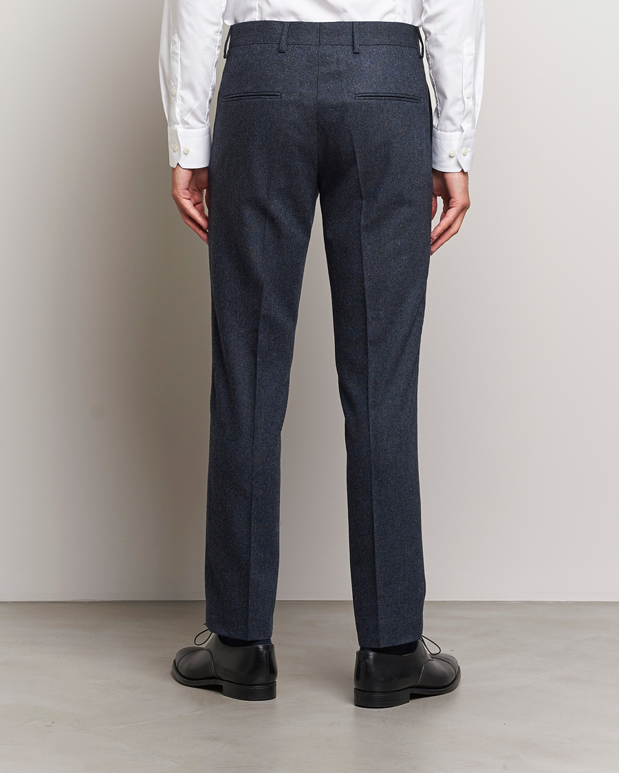 Tiger Of Sweden Tenutas Brushed Wool Trousers Midnight Blue At Careofcarl.c