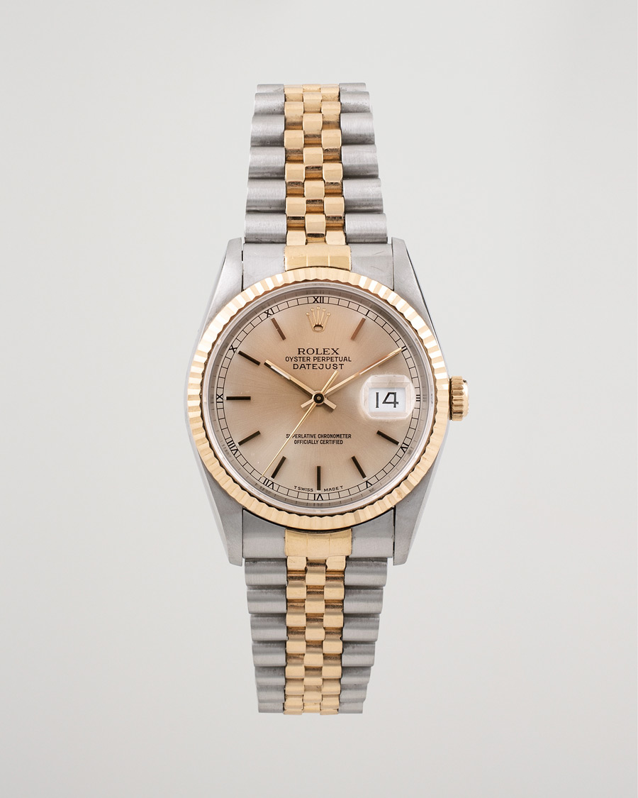 Rolex Pre Owned Datejust 16233 Oyster Perpetual Steel Gold Gold at