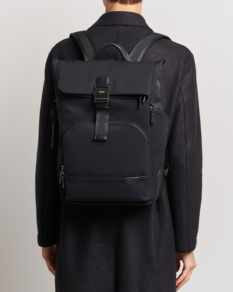 TUMI Harrison Osborn Roll Top Backpack Black at CareOfCarl.com