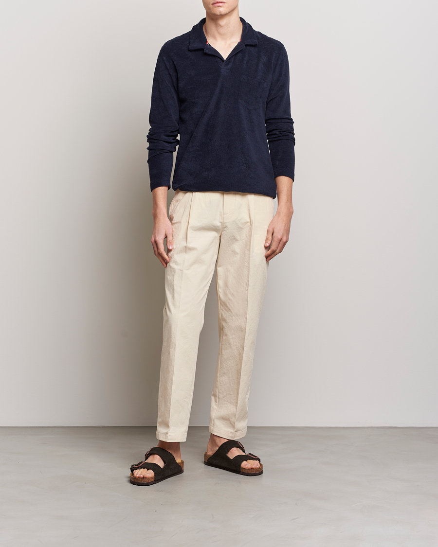 White Cornell slubbed-linen trousers | Orlebar Brown | MATCHES UK