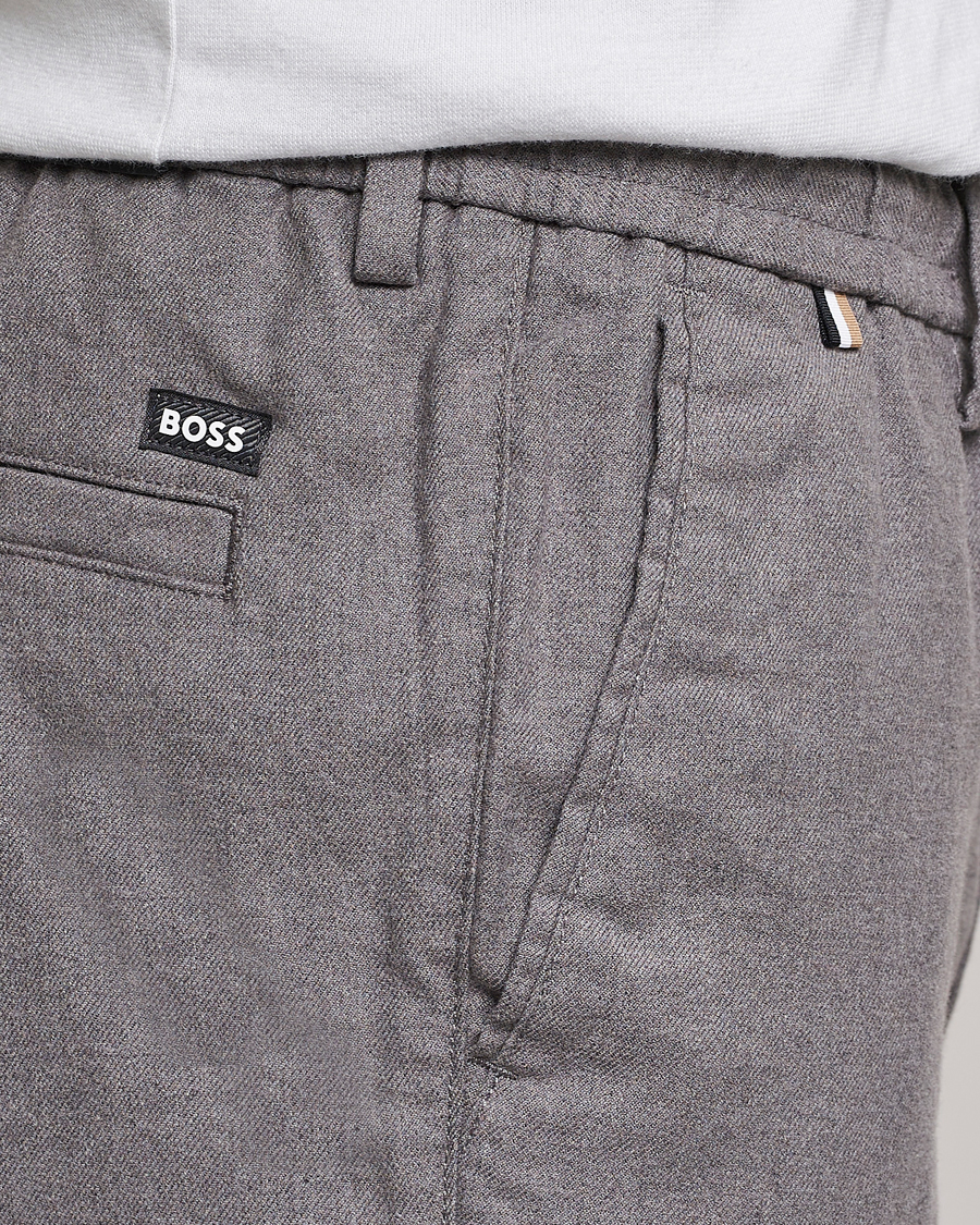 Navy Crigan cotton-blend trousers | BOSS | MATCHES UK