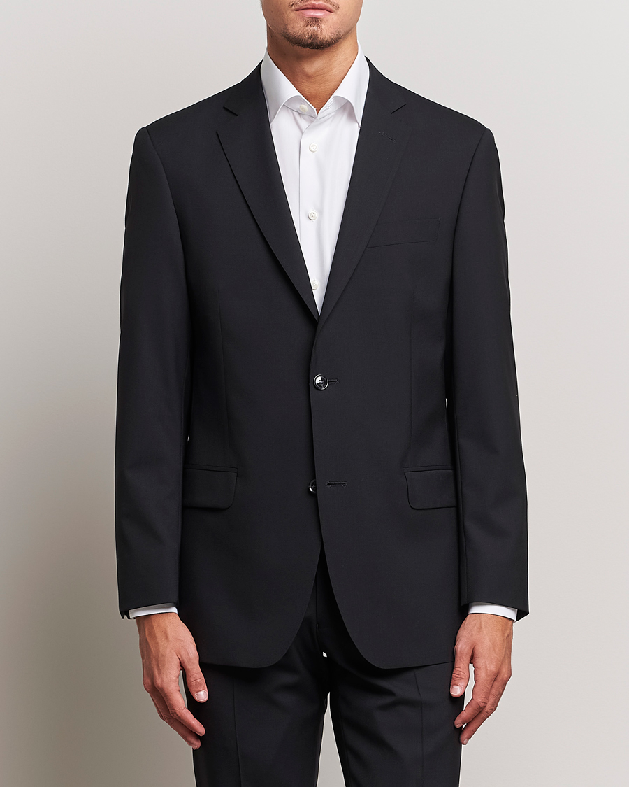 Oscar Jacobson Joel Wool Blazer Black at CareOfCarl.com