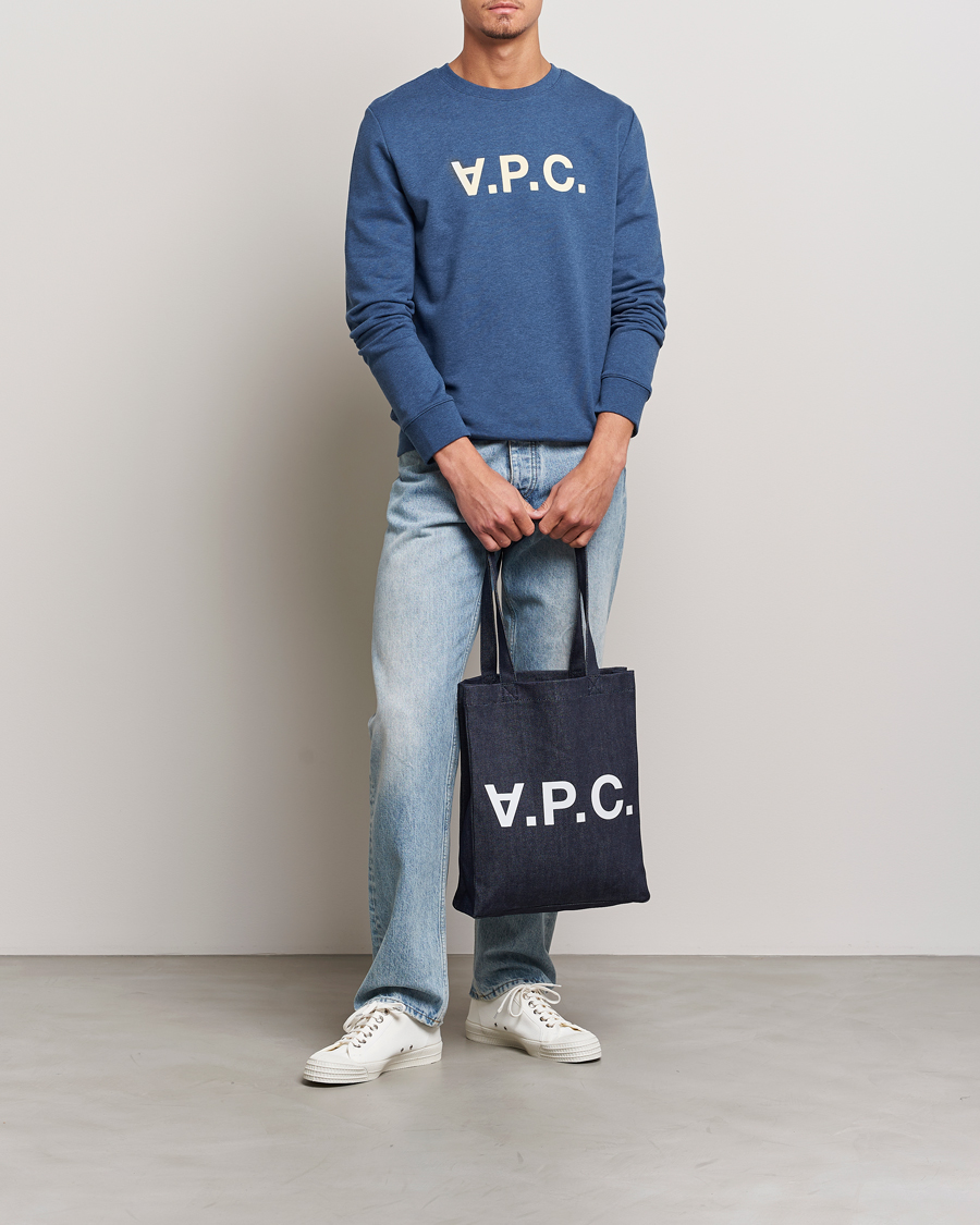 Laure Tote Bag - A.P.C. - Indigo - Cotton