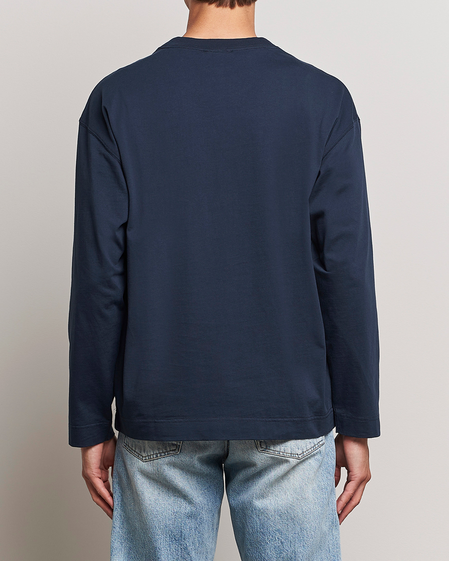 Men | T-Shirts | NN07 | Benja Pima Cotton Long Sleeve T-Shirt Navy