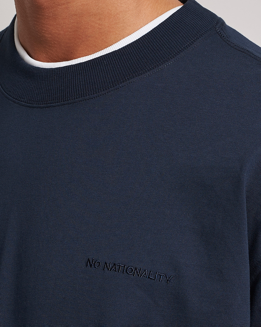 Men | T-Shirts | NN07 | Benja Pima Cotton Long Sleeve T-Shirt Navy