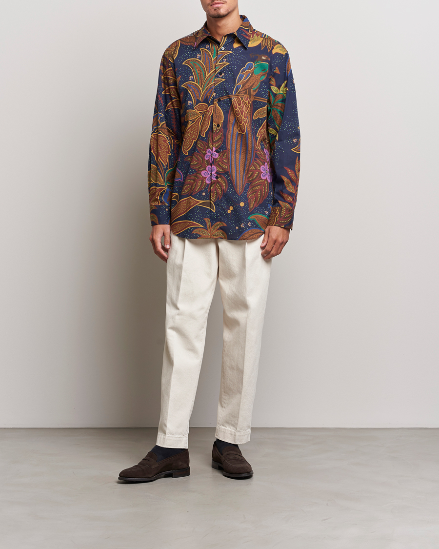 Men | Shirts | Etro | Oversize Jungle Printed Shirt Navy