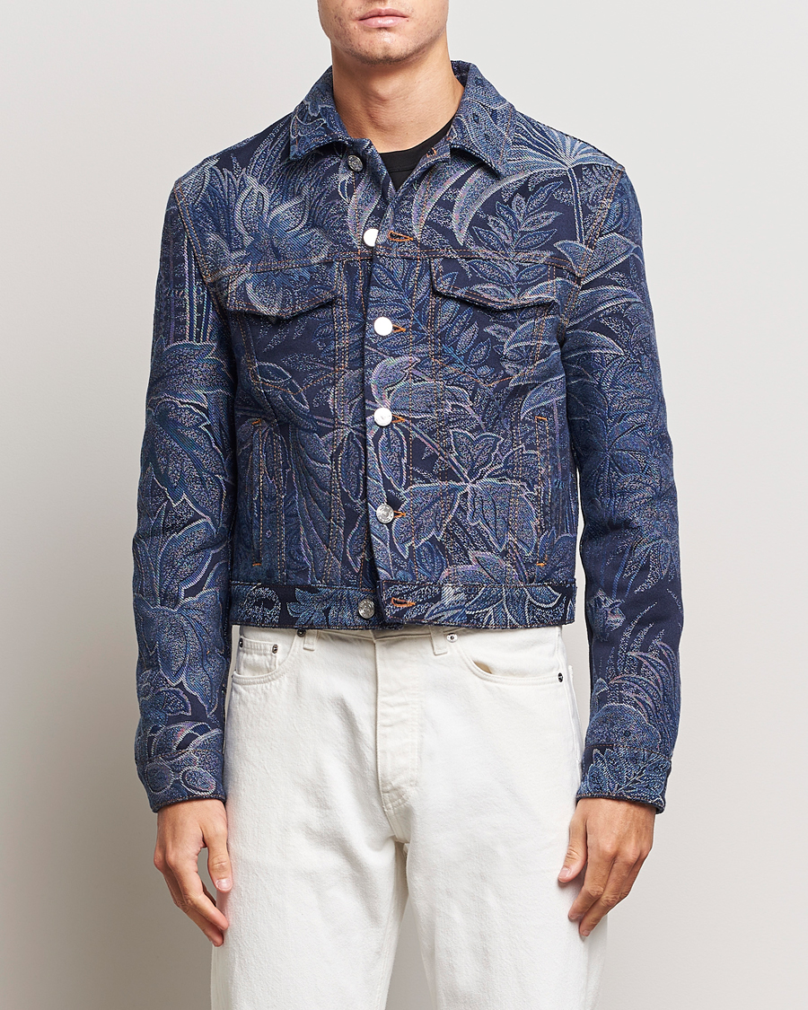 Louis Vuitton Blue Striped Monogram Jacquard Button Front Shirt XL