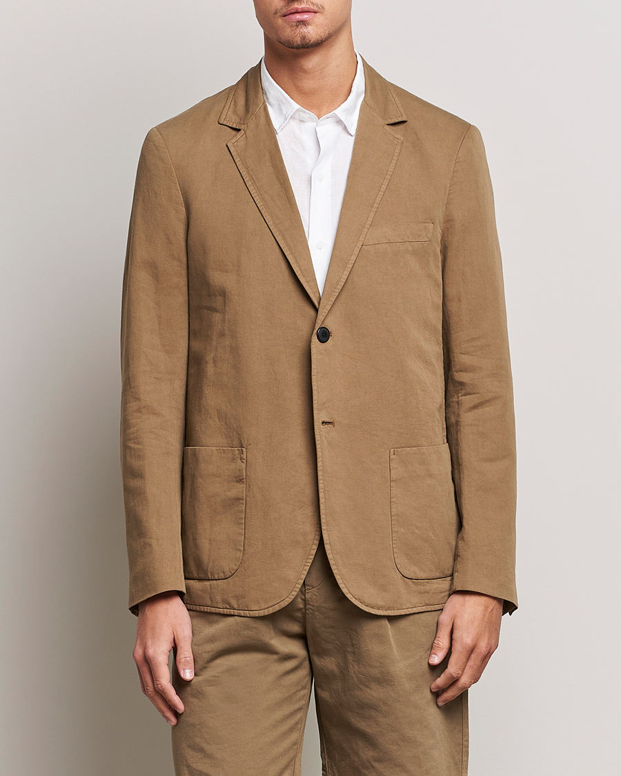 Dark clearance tan blazer