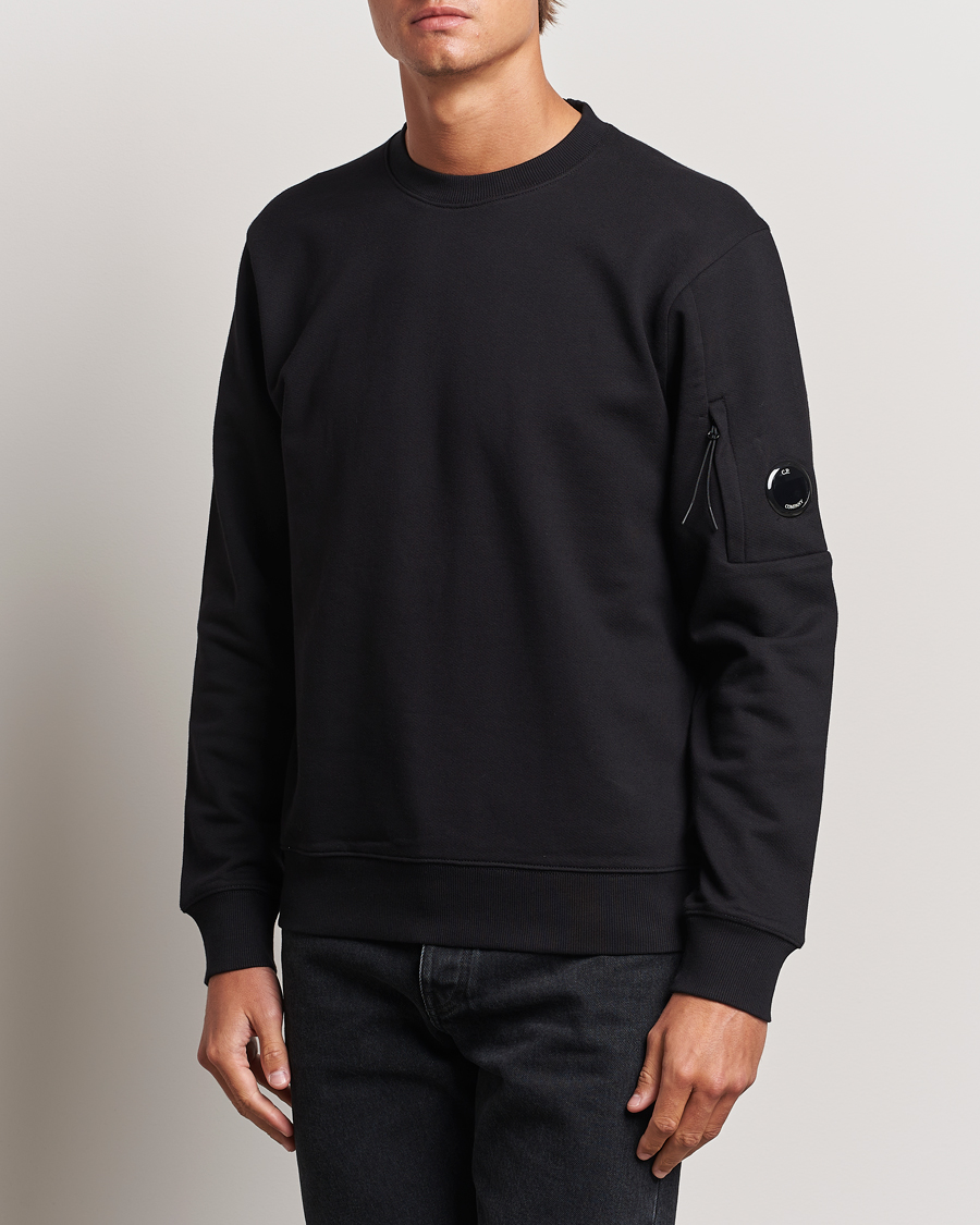 Men |  | C.P. Company | Diagonal Raised Fleece Lens Sweatshirt Black