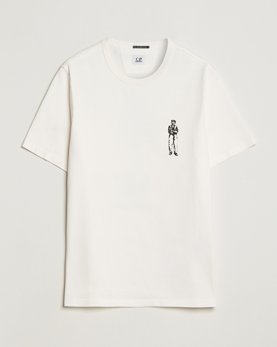 Men | T-Shirts | C.P. Company | Mercerized Jersey Logo T-Shirt White