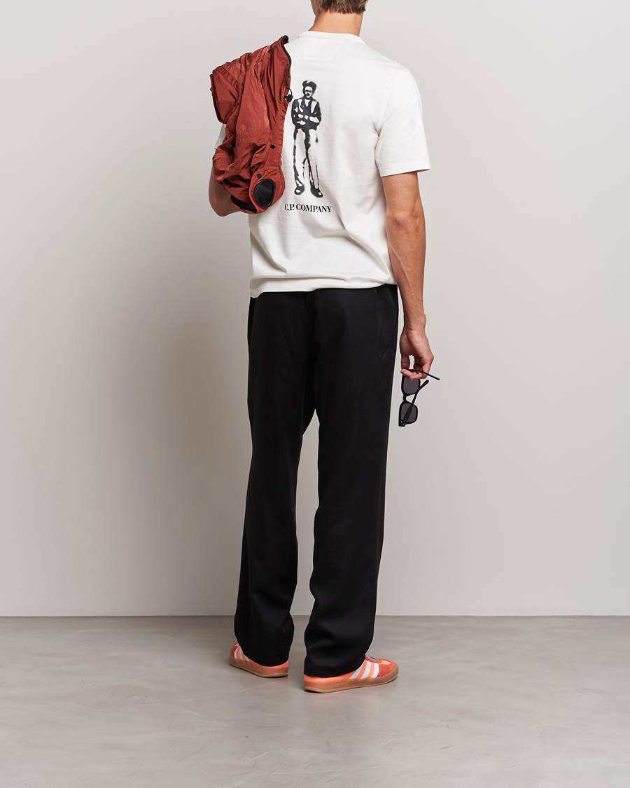 Men | T-Shirts | C.P. Company | Mercerized Jersey Logo T-Shirt White