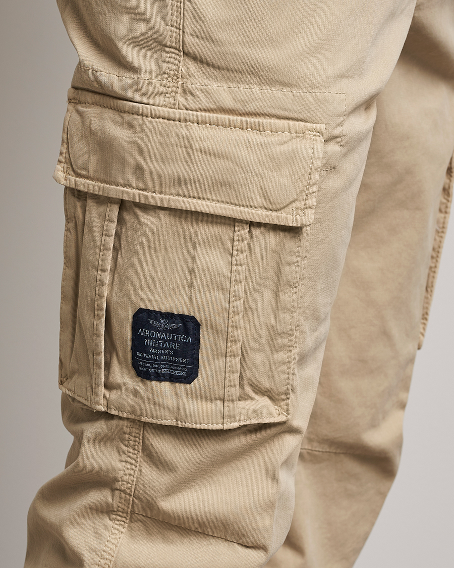 Aeronautica Militare Cotton Cargo Pants Sand at CareOfCarl