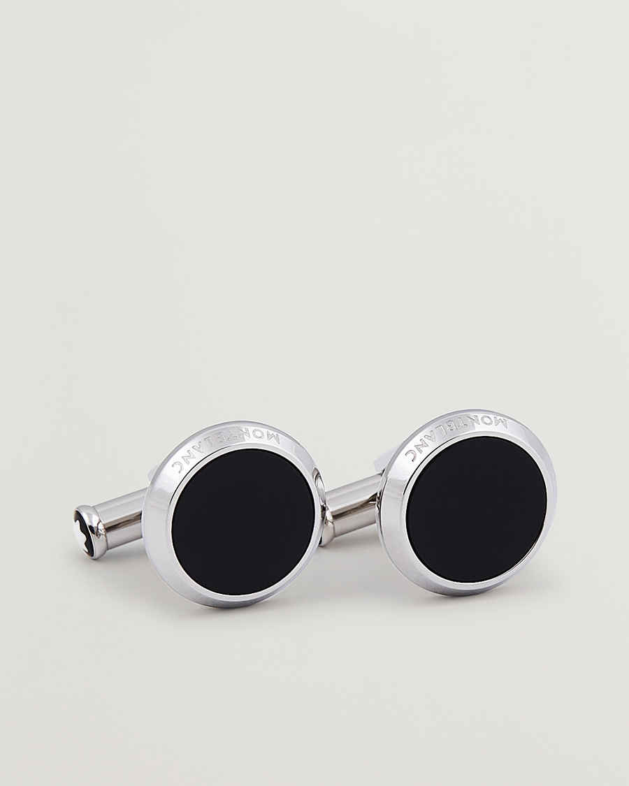 Rubber Cufflinks for Men retailer - Stainless Steel Cufflinks - Black Contemporary Cufflinks