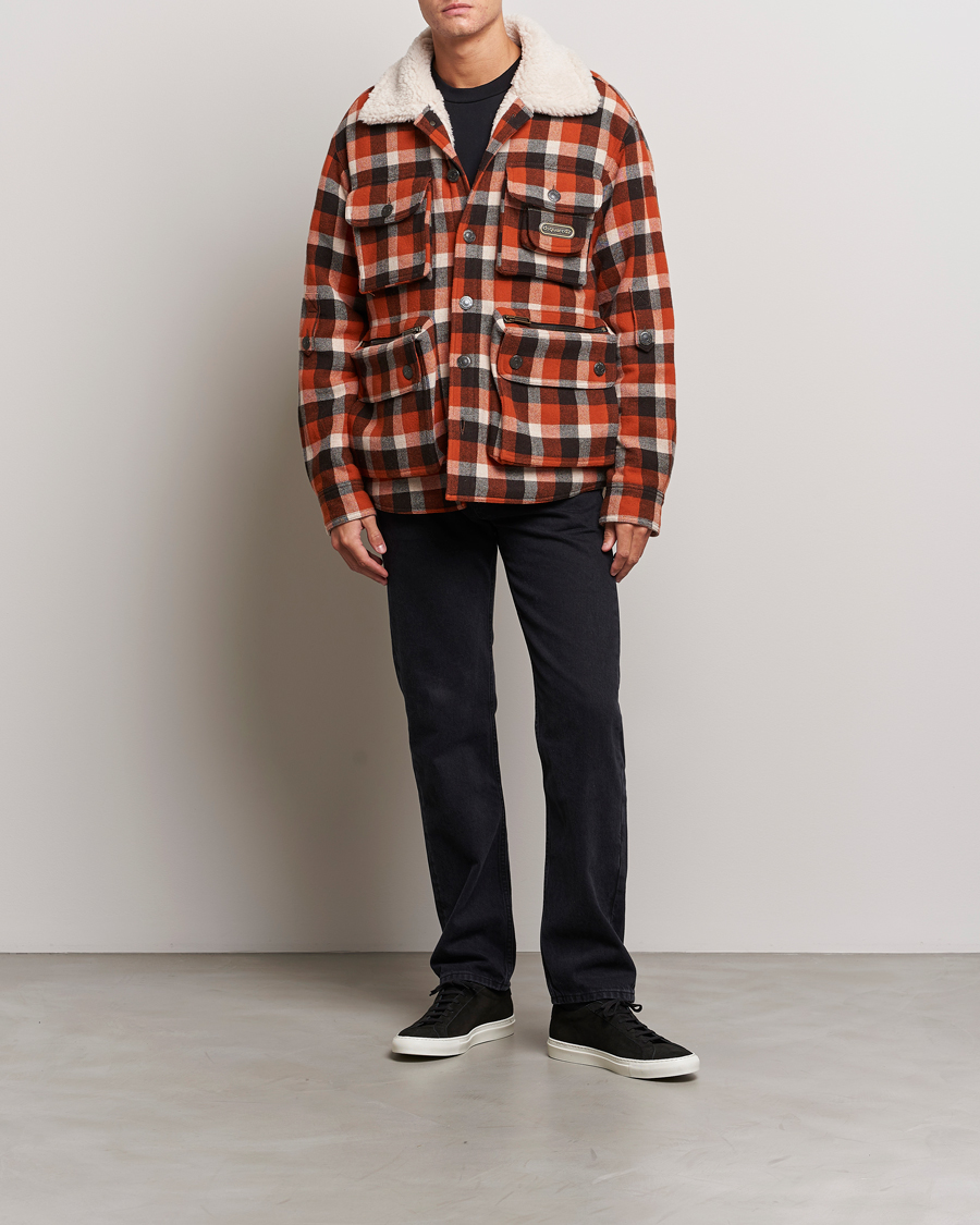 Checked hot sale wool jacket