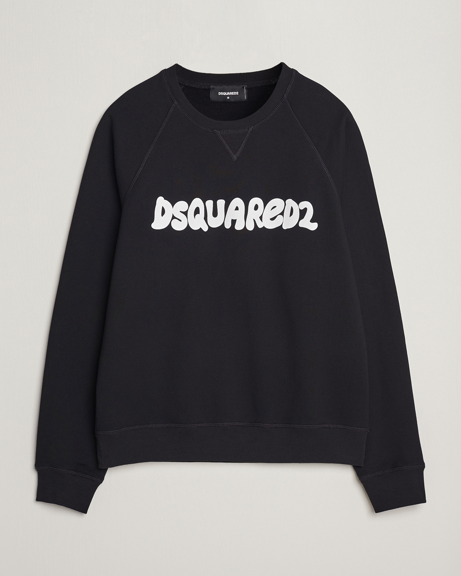 Dsquared2 Maple Leaf Jacquard Wool Knit Sweater In Black,white