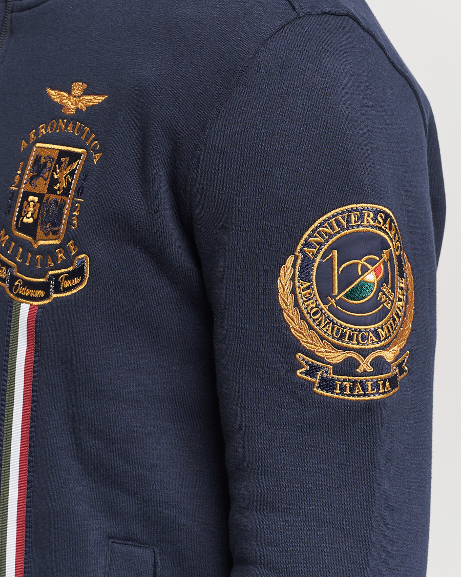 Aeronautica Militare Felpa Full Zip Sweatshirt Dark Blue at