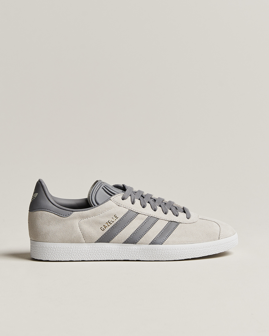 Adidas gazelle mens grey suede sale