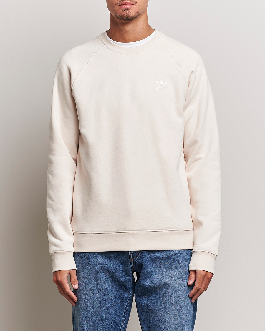 Adidas originals essential crew best sale neck sweat in white