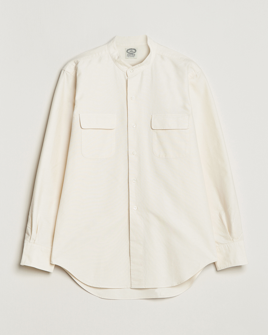 Kamakura Shirts Vintage Ivy Band Collar Shirt Beige at CareOfCarl.com