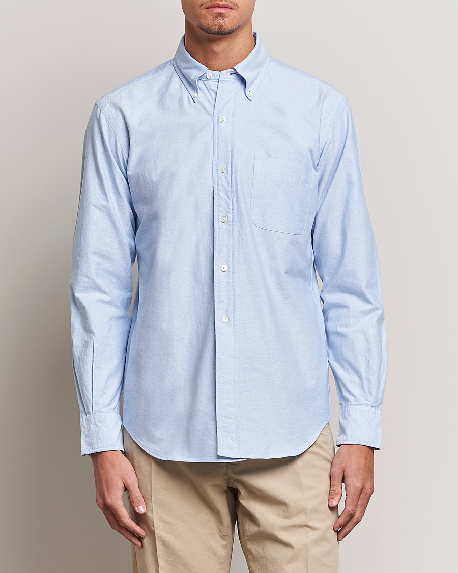 Kamakura Shirts Vintage Ivy Oxford Button Down Shirt Light Blue at