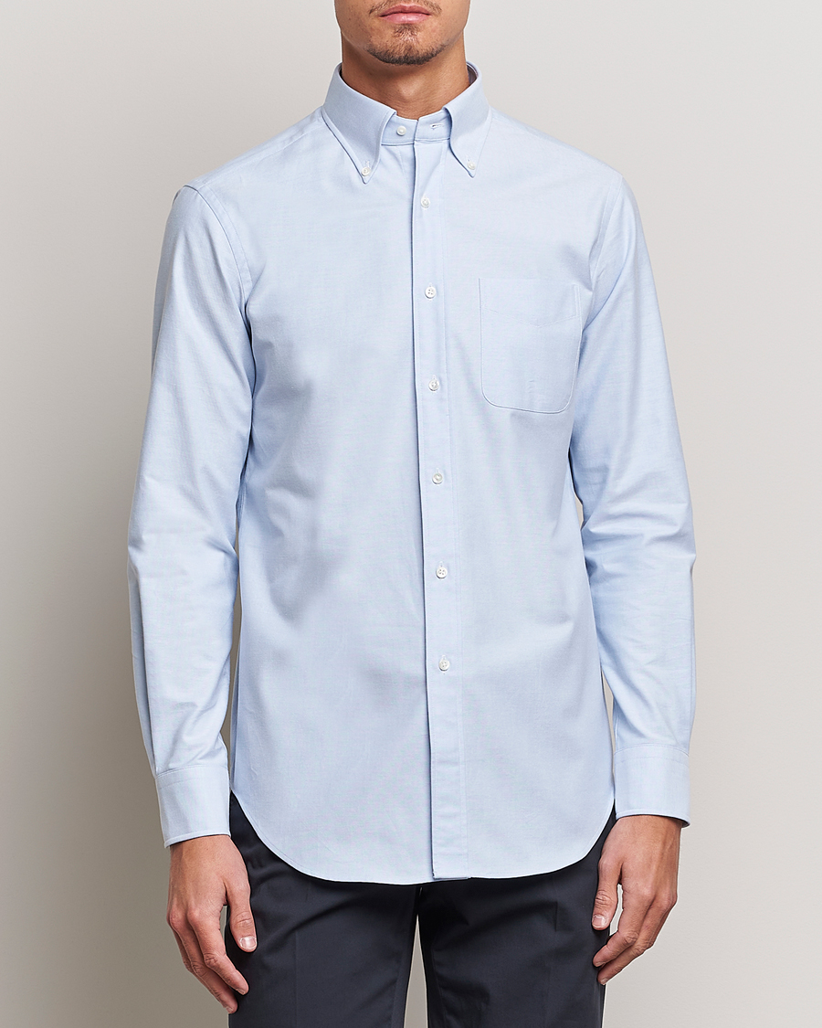 Kamakura Shirts Slim Fit Oxford BD Shirt Light Blue at CareOfCarl.com