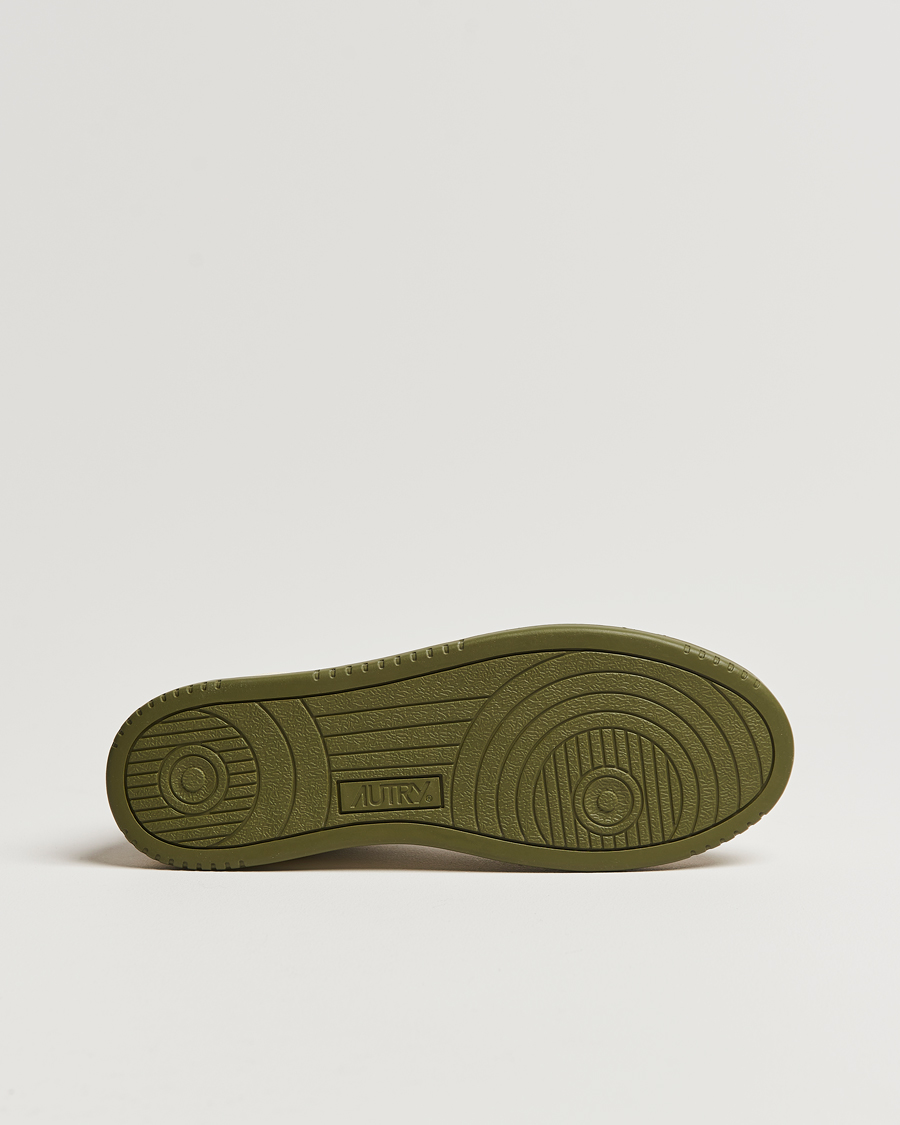 Men | Autry Medalist Low Bicolor Leather Sneaker Military Olive | Autry | Medalist Low Bicolor Leather Sneaker Military Olive