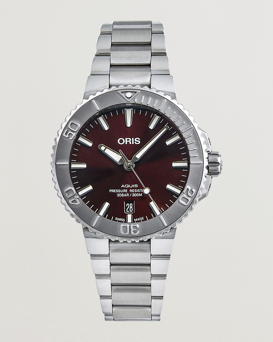 Oris Aquis Date 41 5mm Cherry at CareOfCarl