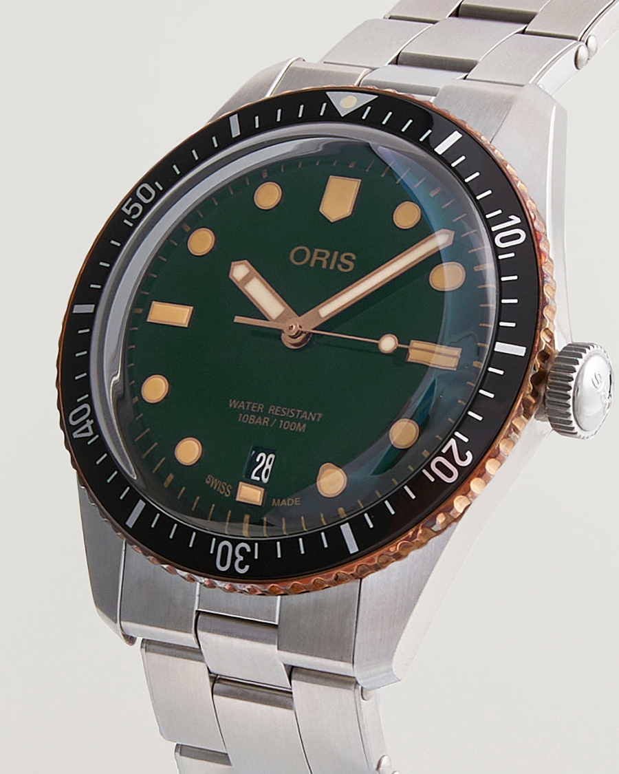 Oris diver green discount dial