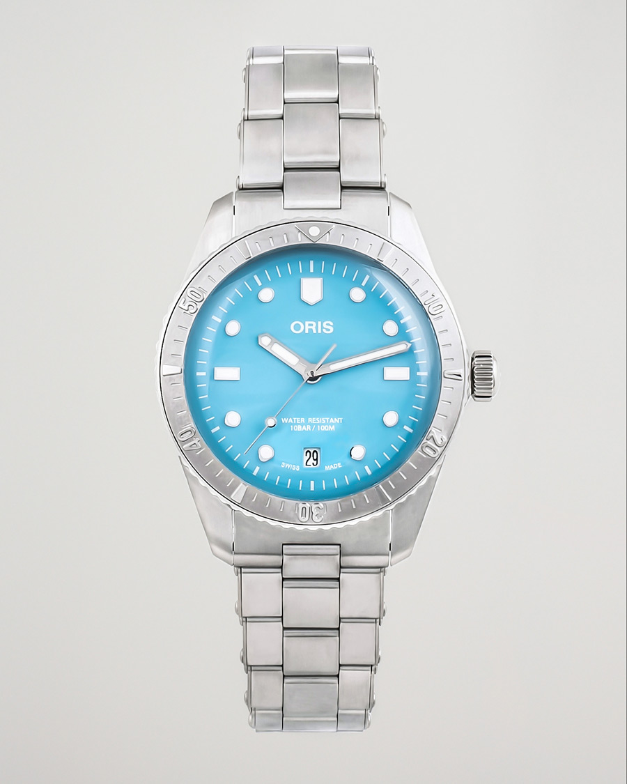 Oris Divers Sixty Five 38 5mm Cotton Candy Blue at CareOfCarl