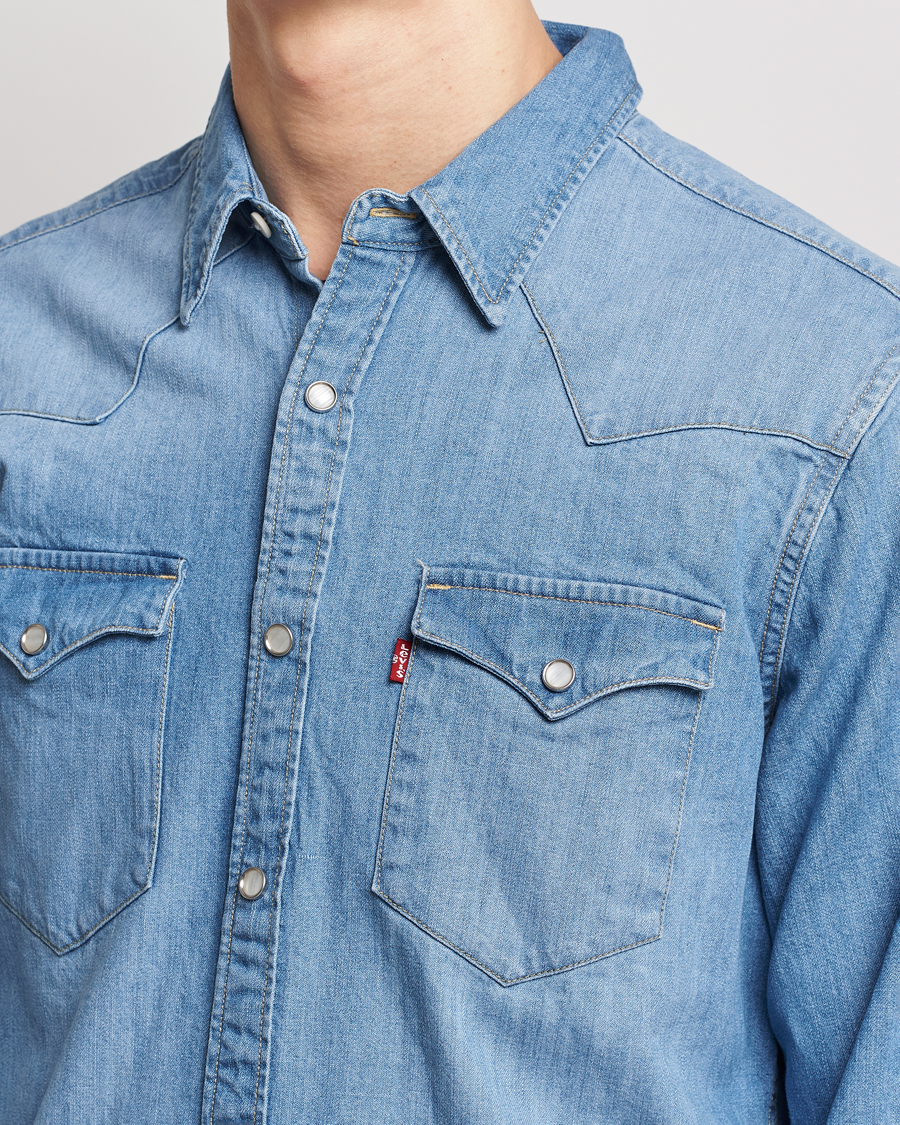 Mens levi's barstow denim shirt best sale