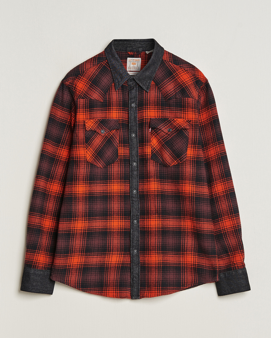 Levi's Barstow Western Standard Shirt Red/Black at CareOfCarl.com