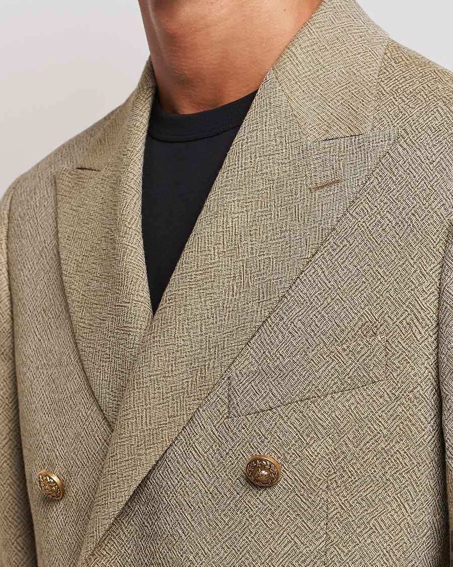 Mens wool double hot sale breasted blazer