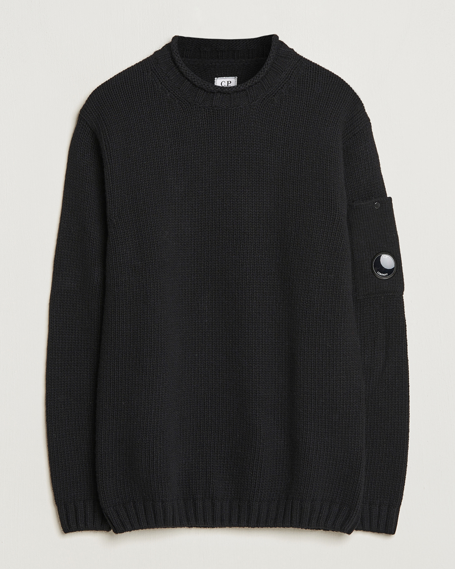 C.P. Company Knitted Lambswool Turtleneck Black at CareOfCarl.com