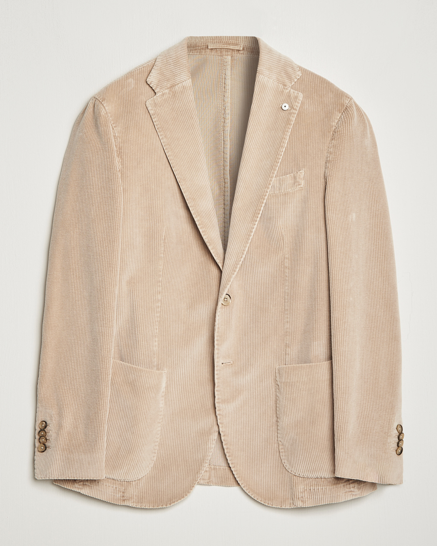 L.B.M. 1911 Jack Corduroy Blazer Beige at CareOfCarl