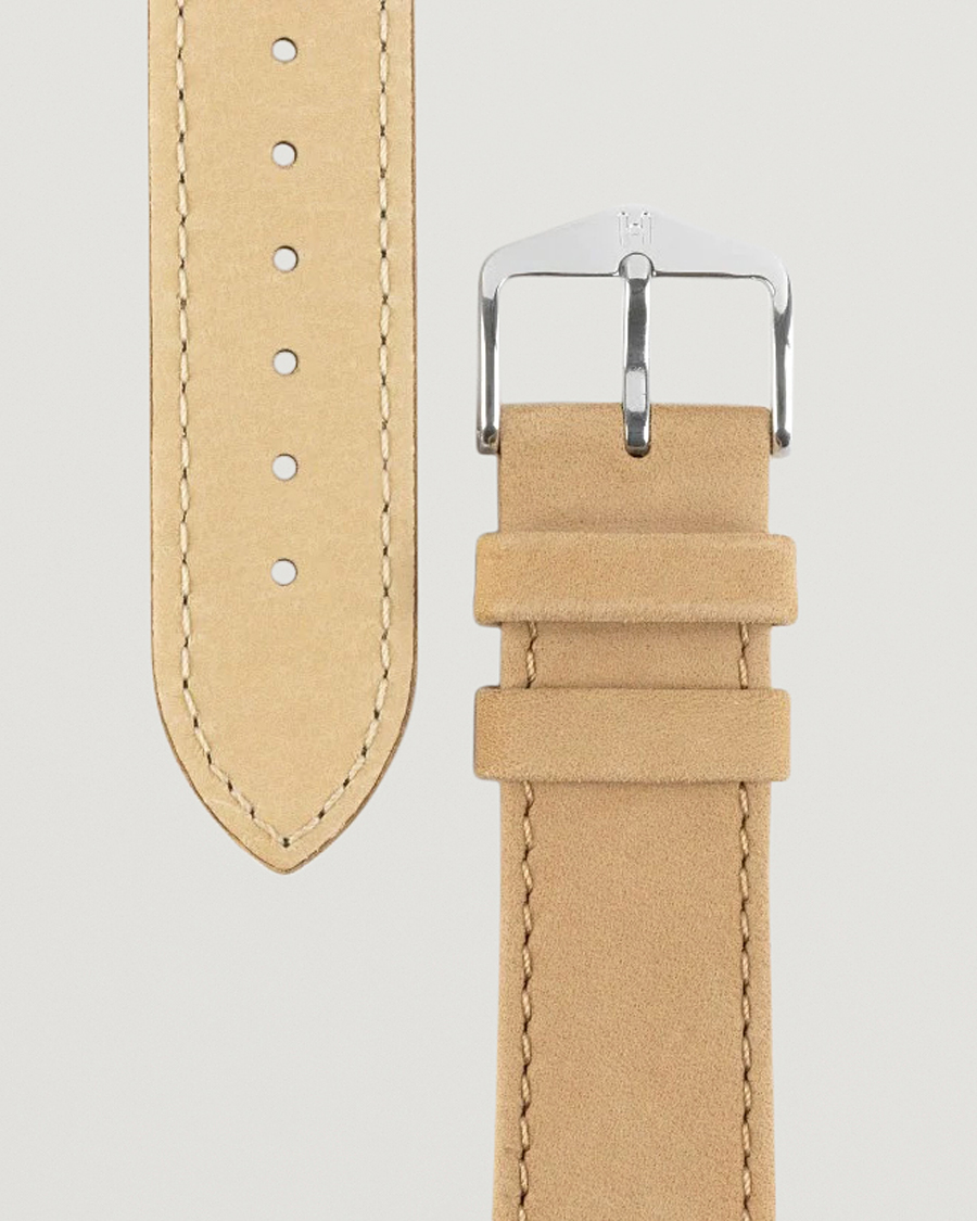 Beige leather watch online strap