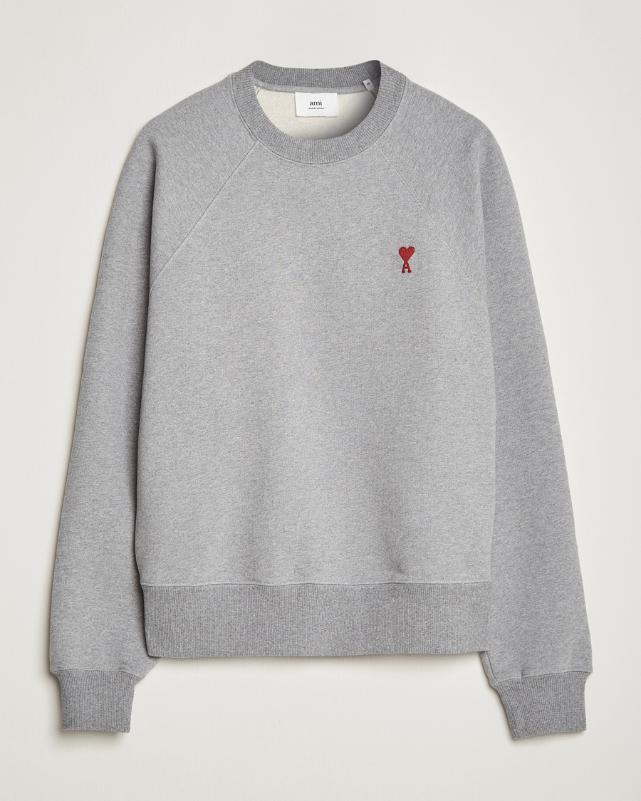 AMI Heart Logo Sweatshirt Heather Grey at CareOfCarl