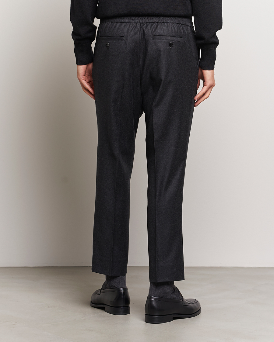 STÒFFA Striaght-Leg Pleated Wool-Flannel Drawstring Trousers for Men | MR  PORTER