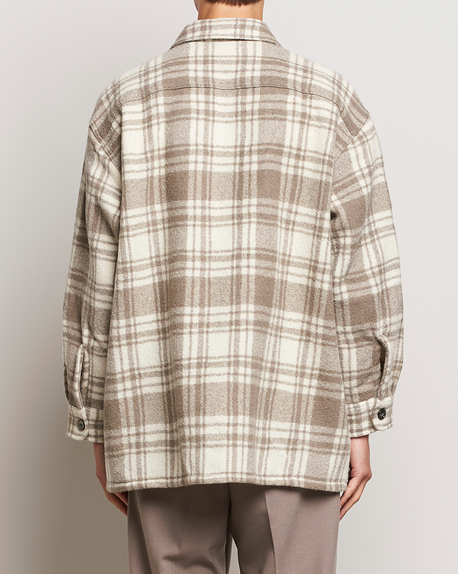 subculture WOOL CHECK SHIRT IVORY - トップス